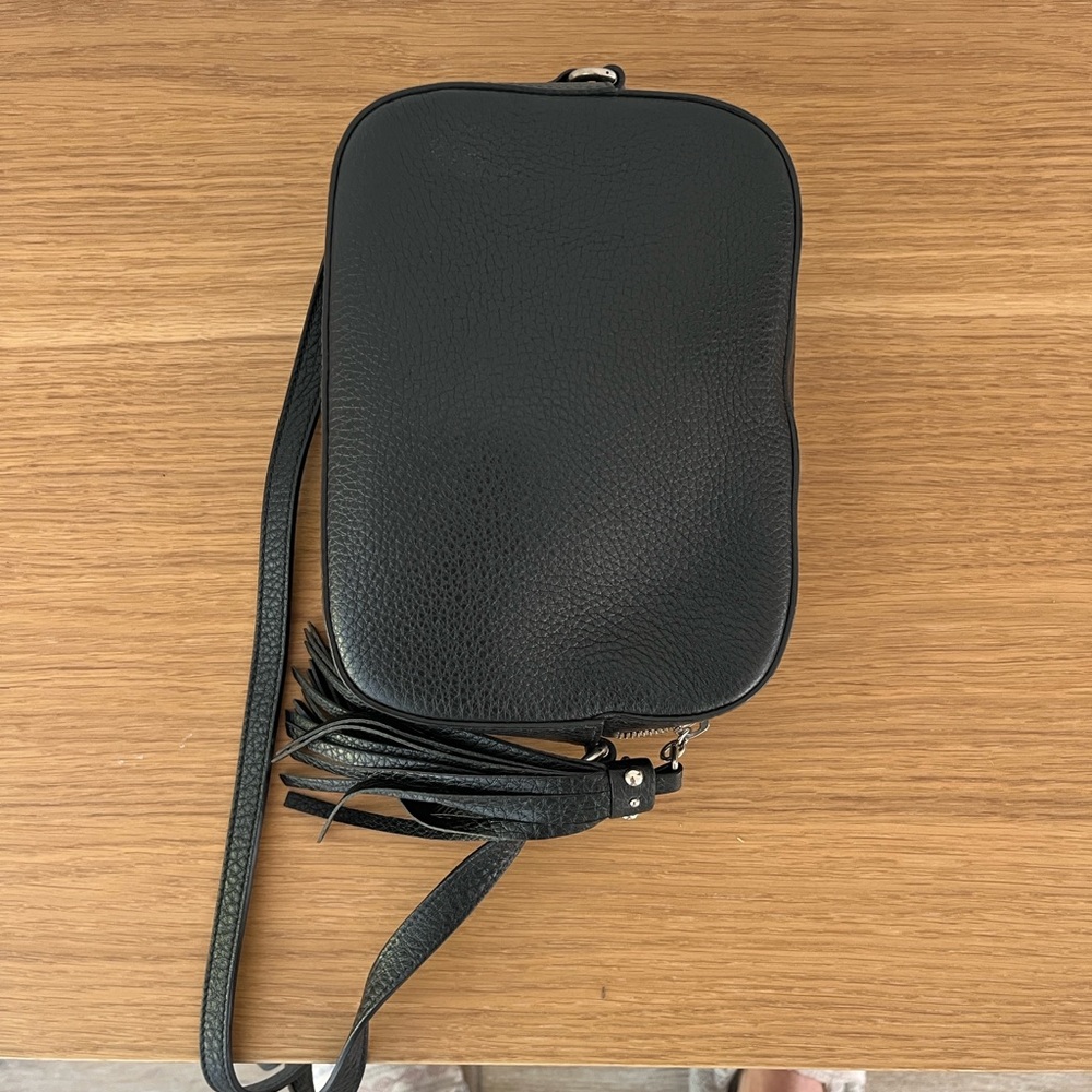 GUCCI Pebbled Calfskin Soho Studded Disco Bag in Black - Picture 8 of 13